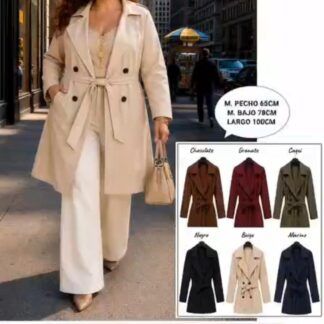 Gabardina Talla Especial Mujer Talla Grande