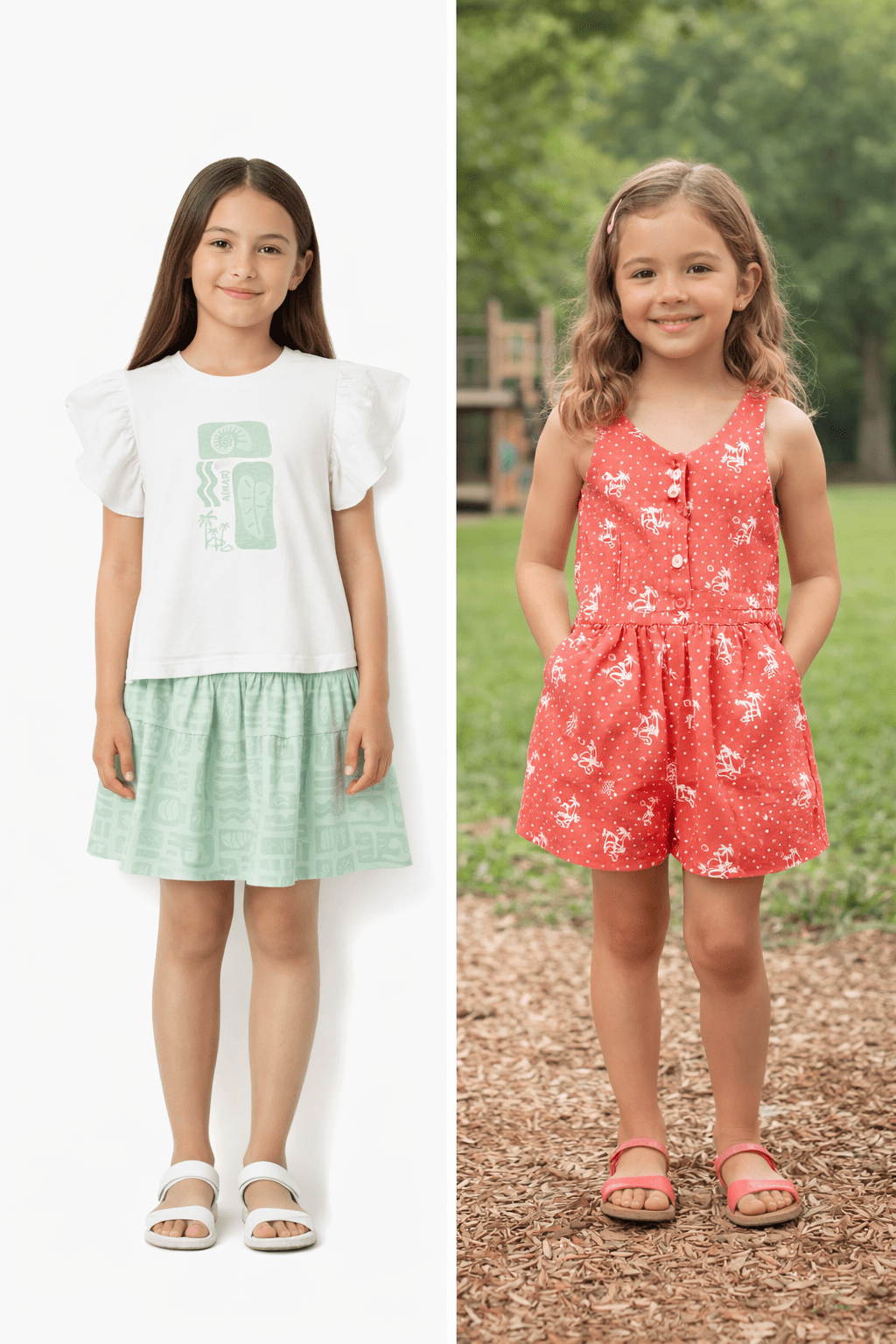 Conjunto Falda+Camiseta Verde - Imagen 2