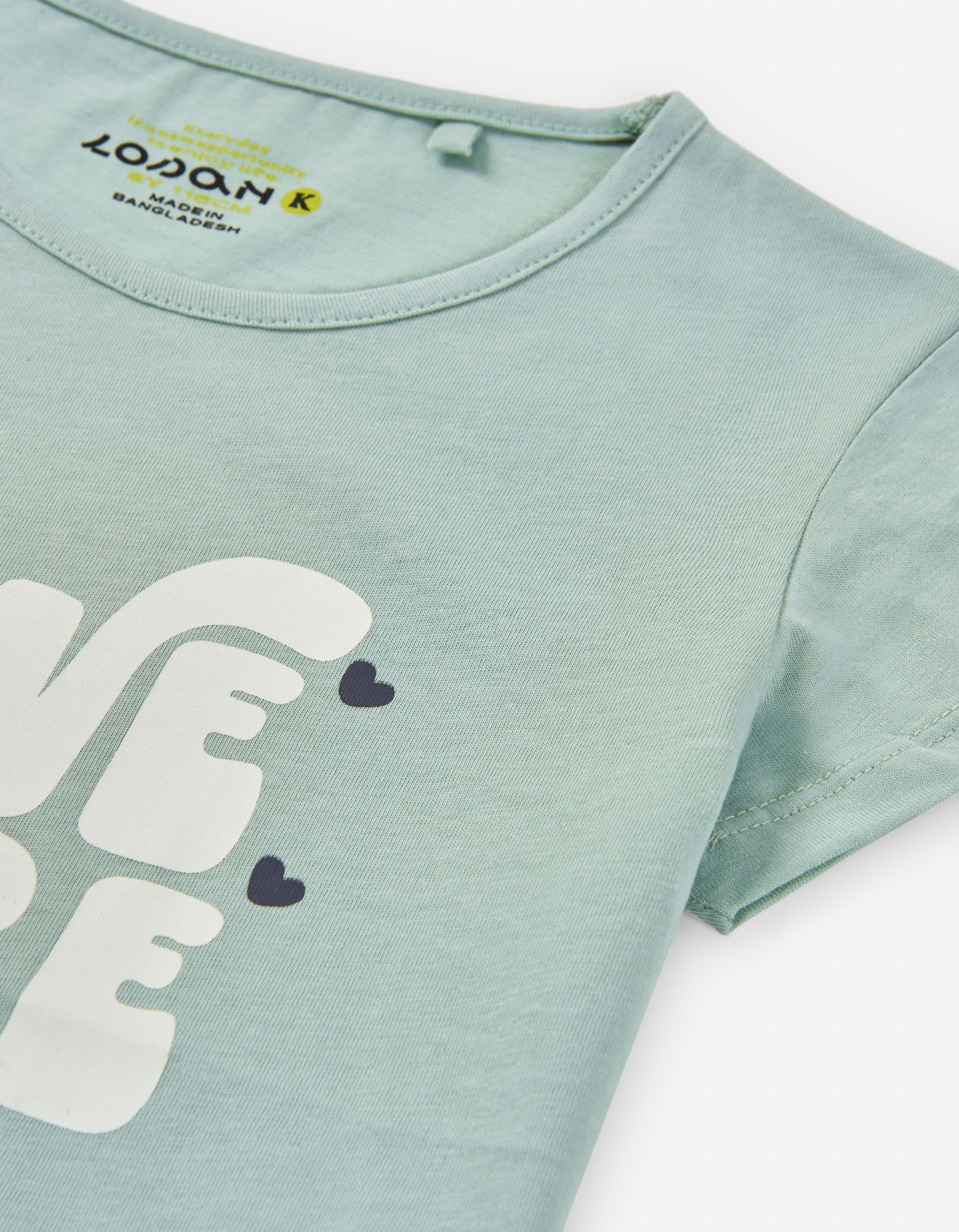 Camiseta verde “LOVE MORE” Losan - Imagen 2