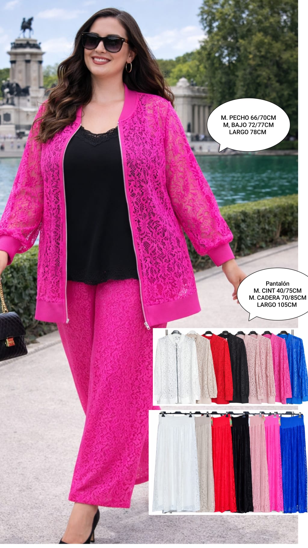 Conjunto de Encaje: Chaqueta+Pantalón Talla Grande - Imagen 2