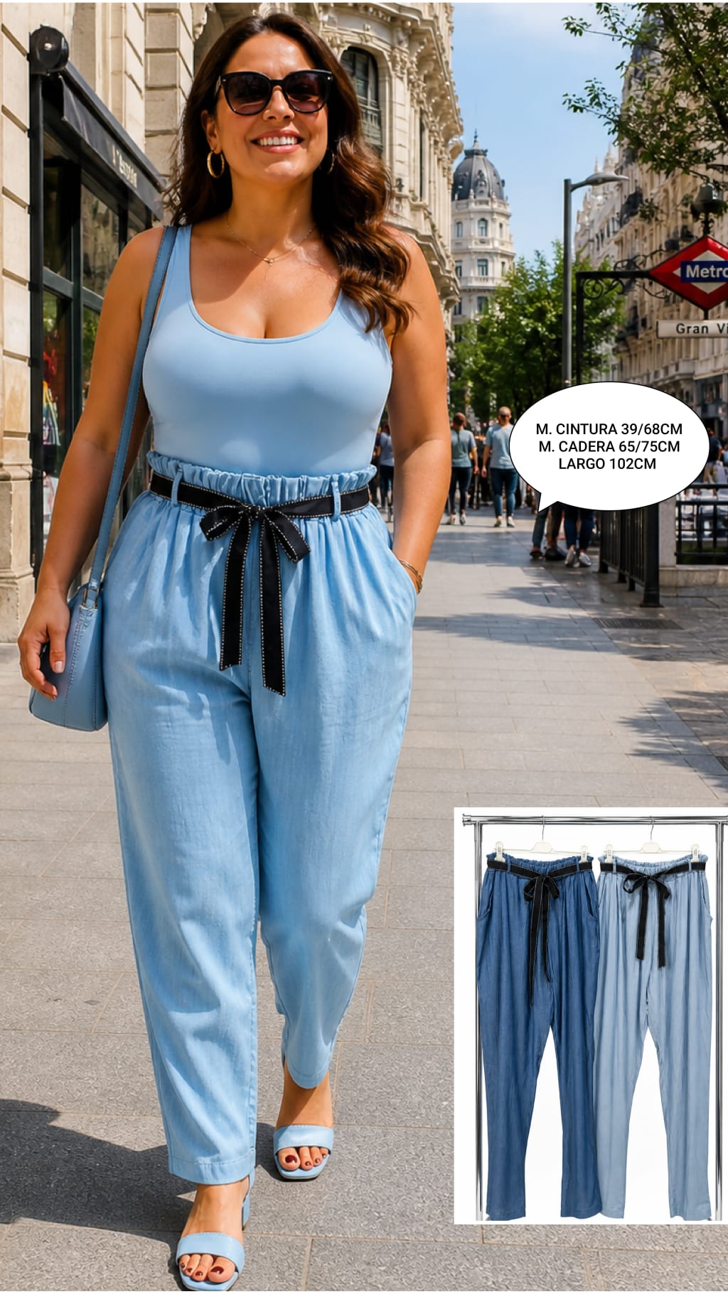 Pantalón Tencel Talla Grande