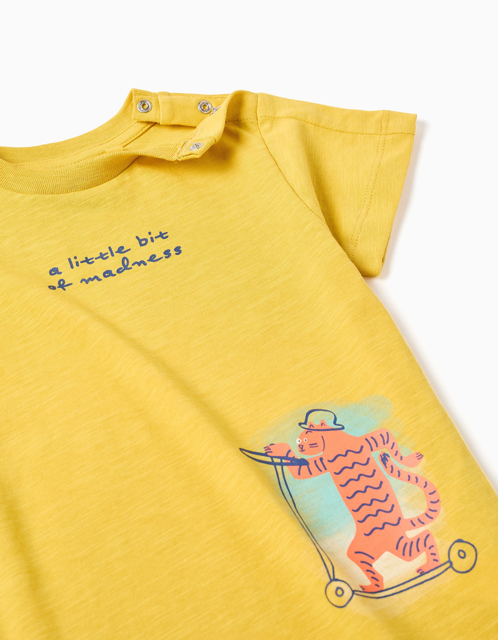 Camiseta Amarilla Tigre Bebé Zippy - Imagen 2
