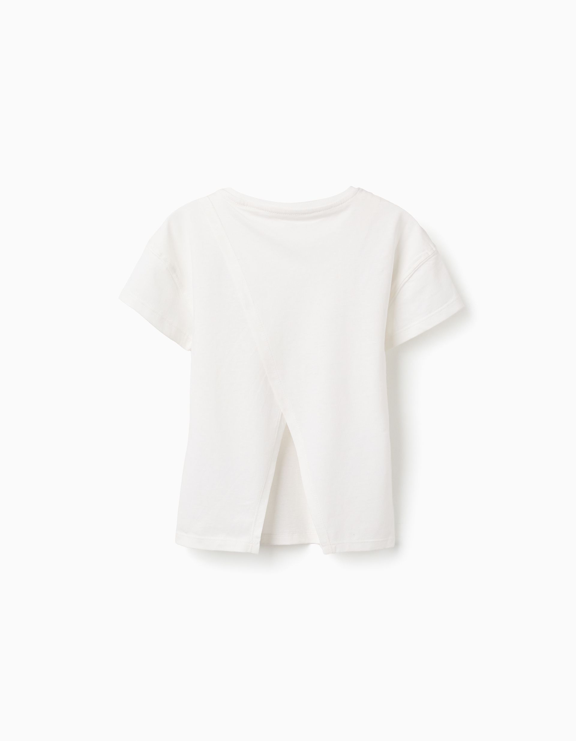 Camiseta blanca con flores bordadas Zippy - Imagen 3
