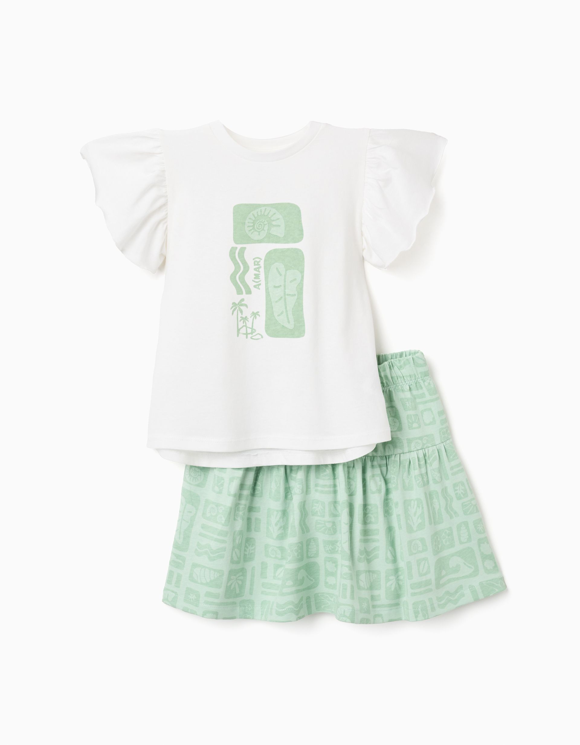 Conjunto Falda+Camiseta Verde - Imagen 5