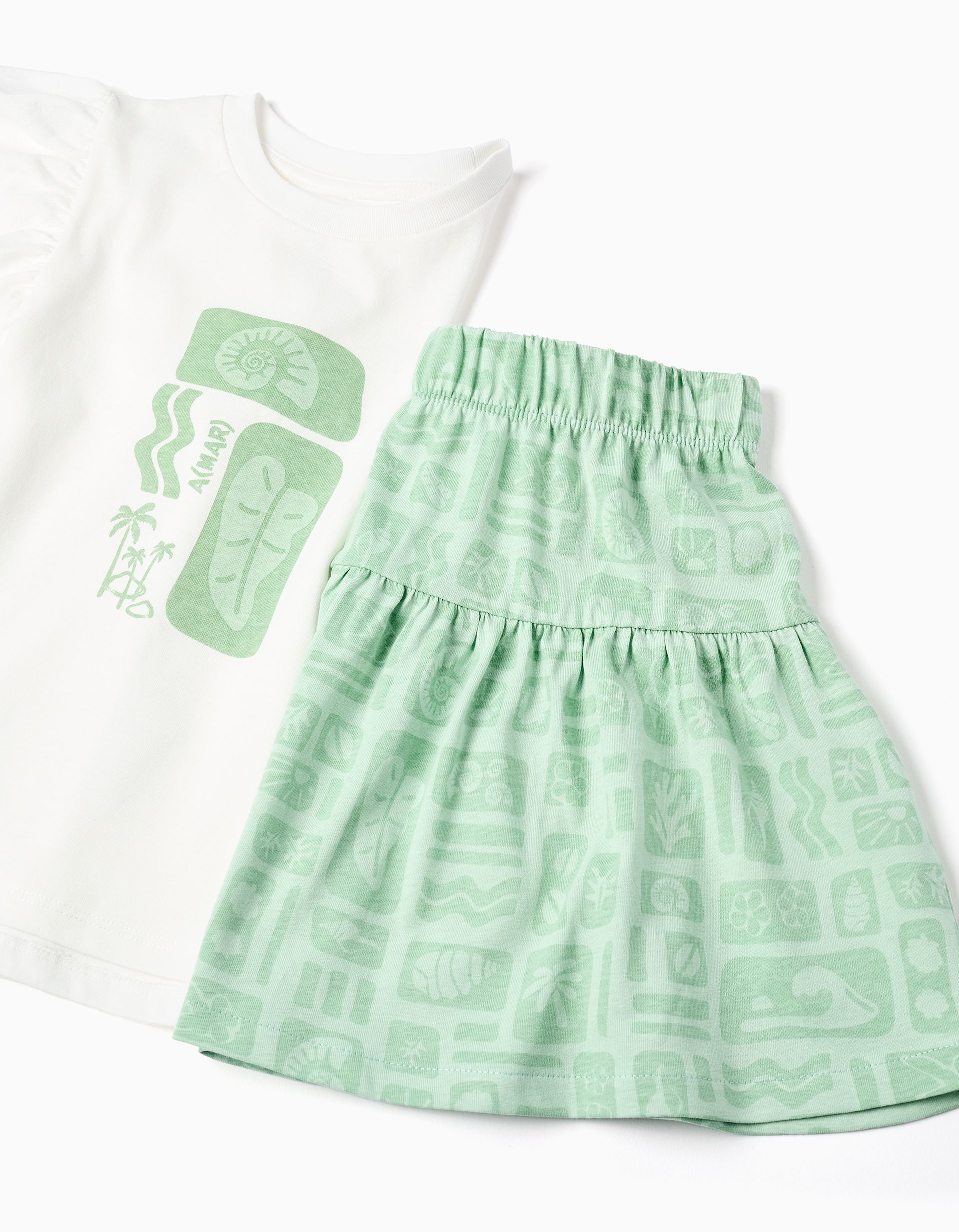 Conjunto Falda+Camiseta Verde - Imagen 3