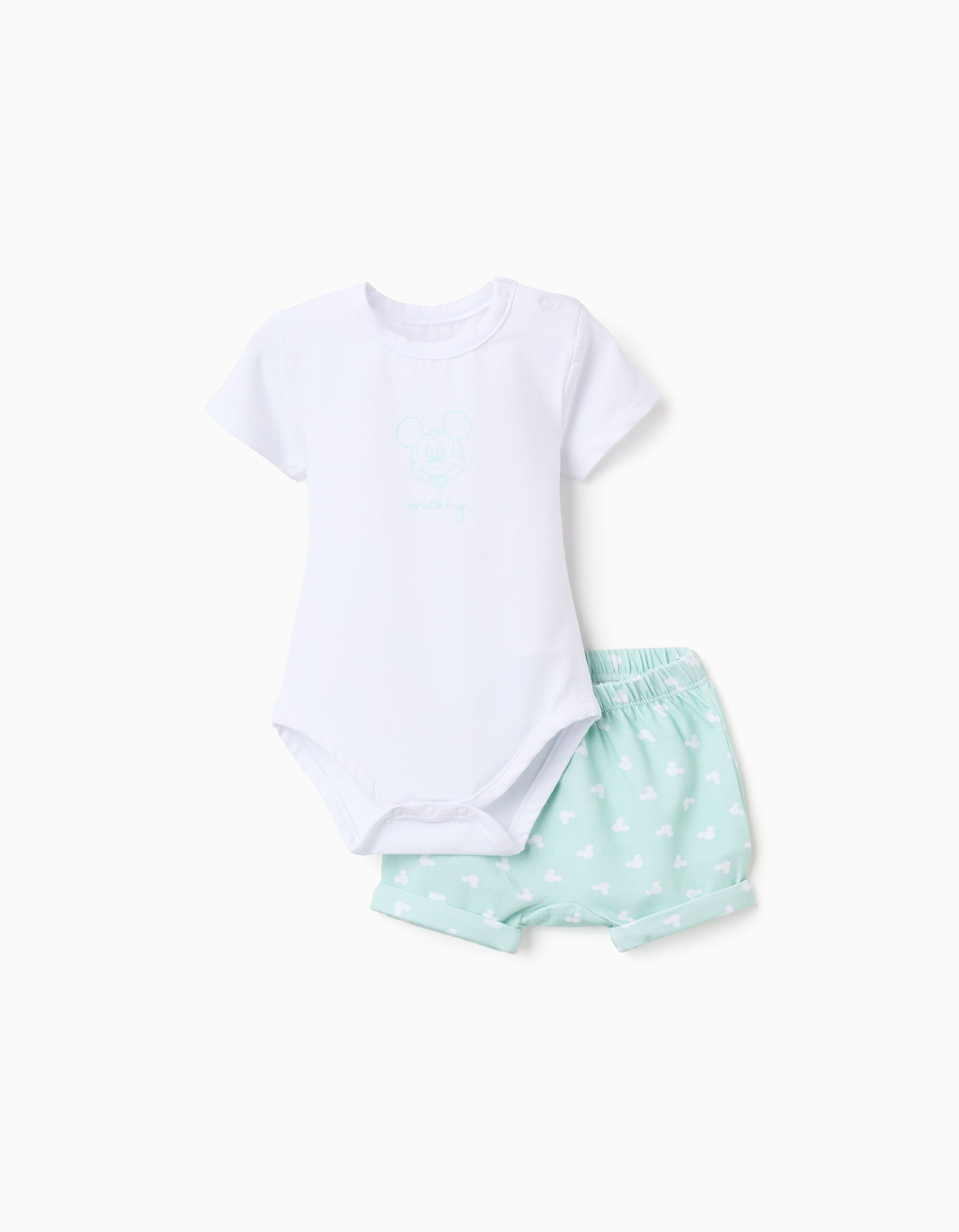 Conjunto Verano Mickey Verde Menta Zippy