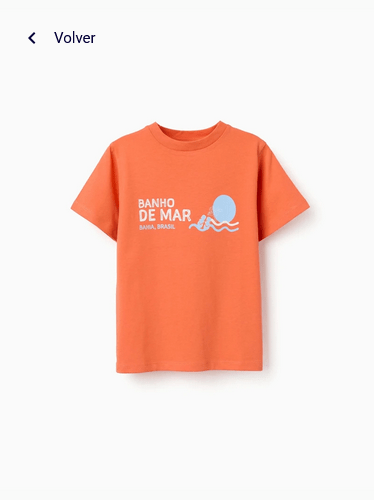 Camiseta Naranja Niño Zippy