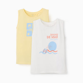 Pack 2 Camisetas Sin Mangas Zippy