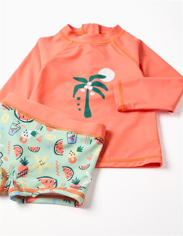 Conjunto de baño con protección UV 40+ y motivo de playa - Imagen 3