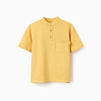 Polo Cuello Mao Mostaza Niño Zippy