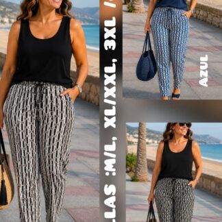Pantalón Estampado Talla Grande
