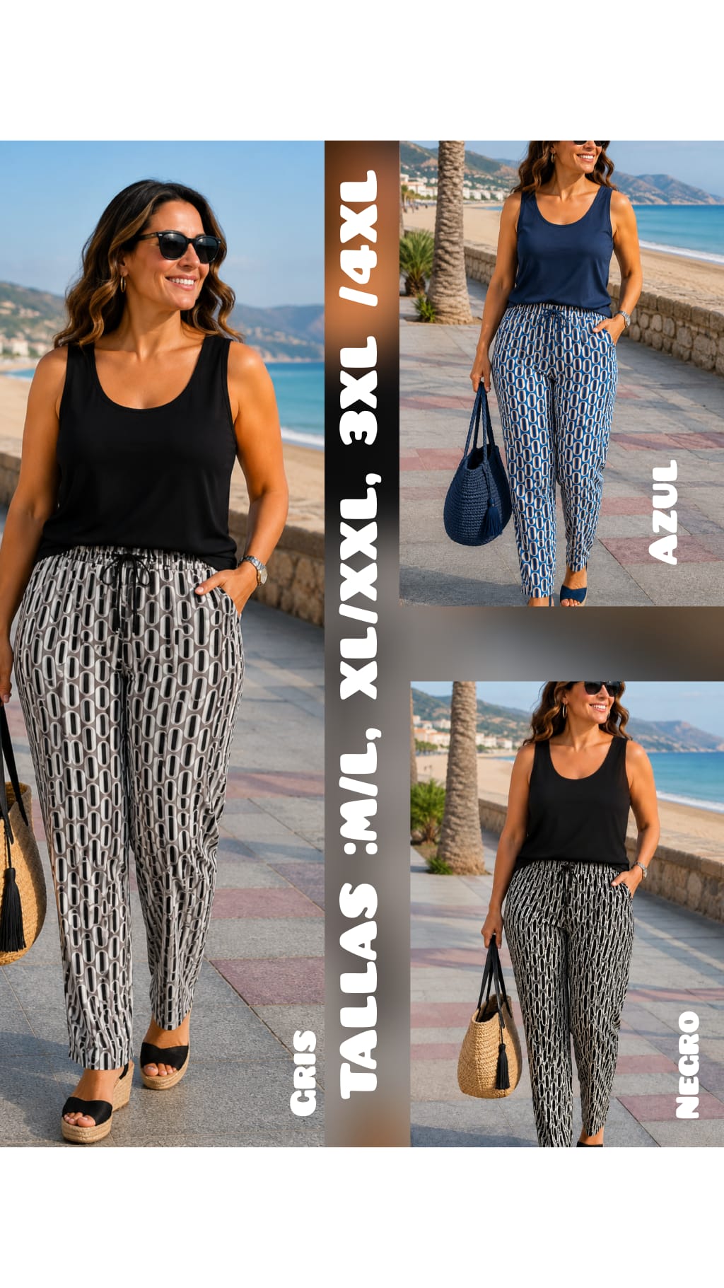 Pantalón Estampado Talla Grande