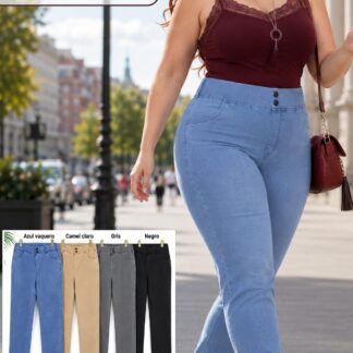 Pantalones Vaquero Elástico Mujer Talla Grande