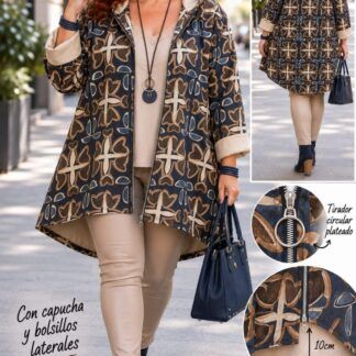 Chaqueta Antelina Estamapda Talla Grande