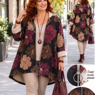 Chaqueta Flores Antelina Talla Grande
