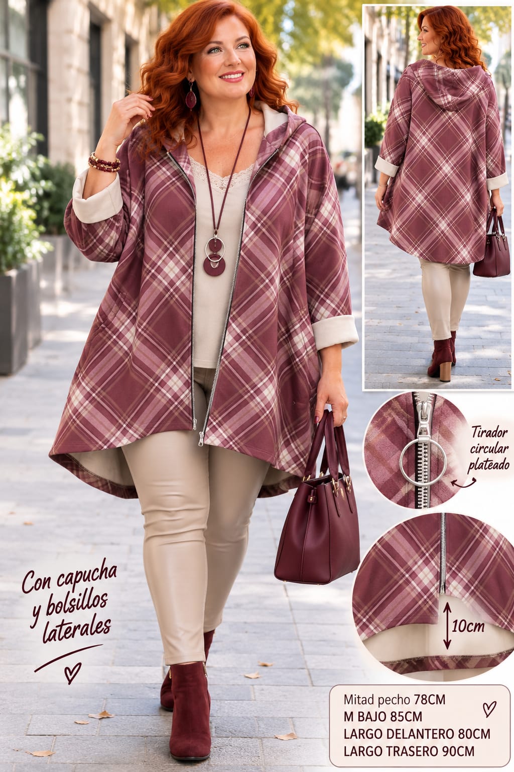 Chaqueta Antelina Mujer Talla Grande