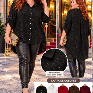 Blusa Brillos Mujer Talla Grande