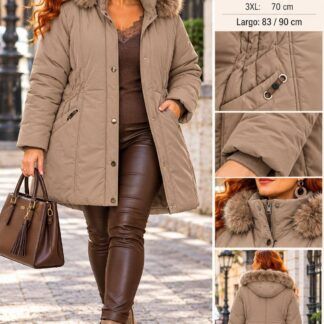 Abrigo Acolchado Mujer Talla Grande Colores