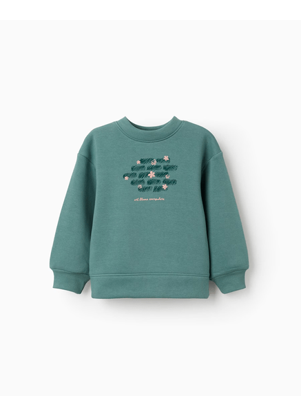 Sudadera Verde Claro Niña Zippy