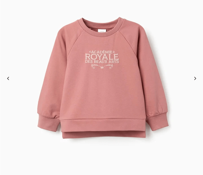 Sudadera Rosa Maquillaje Niña Zippy - Imagen 3