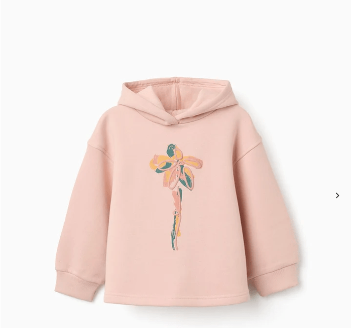Sudadera Rosa Niña Zippy