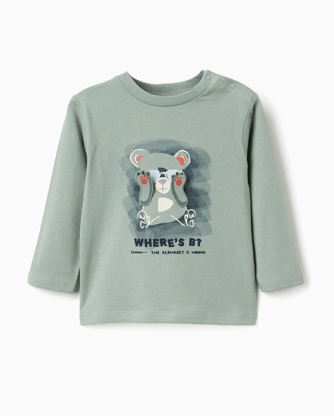 Camiseta Oso Manga Larga Zippy