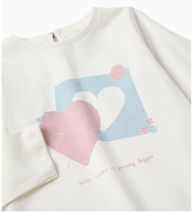 Camiseta Blanca Manga Larga Zippy - Imagen 3