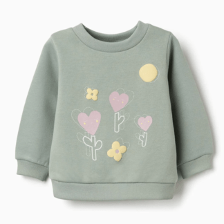 Sudadera Verde Estampada Zippy