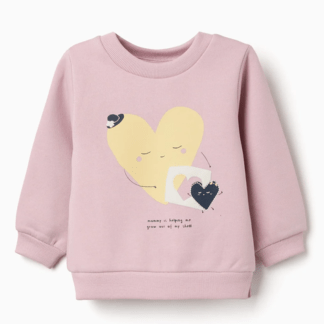 Sudadera Rosa Corazon Zippy