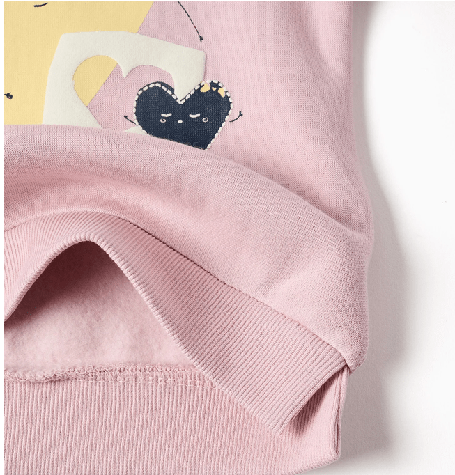 Sudadera Rosa Corazon Zippy - Imagen 3