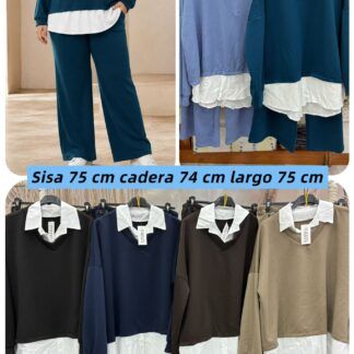 Conjunto Punto Camisero Talla Grande