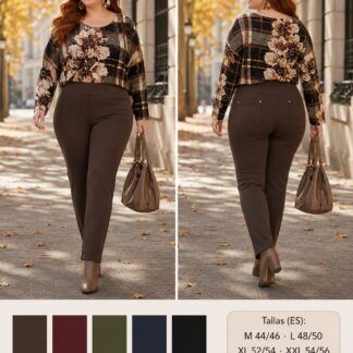 Pantalón Pitillo Efecto Vaquero Colores Talla Grande