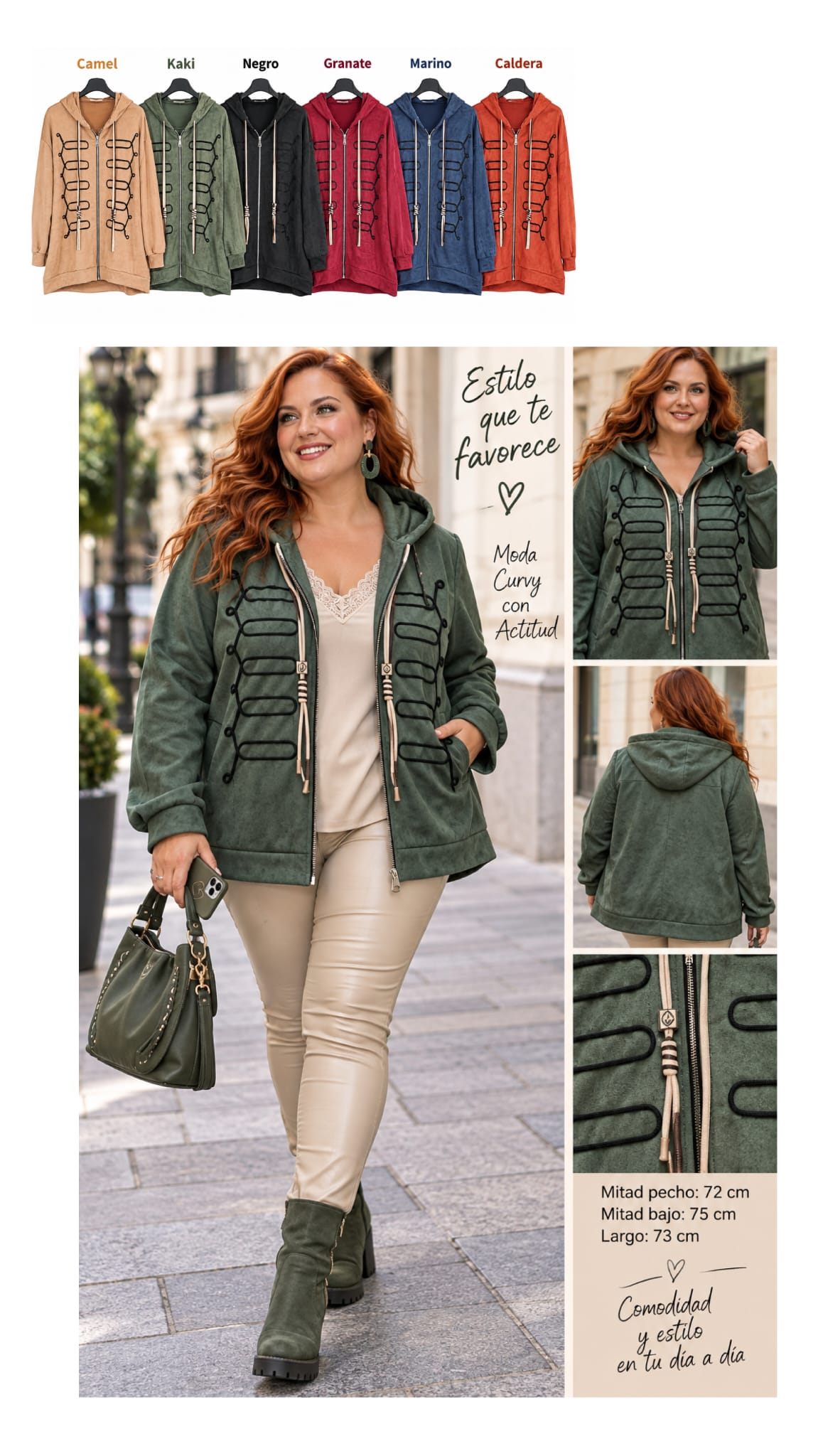 Chaqueta Cordones Talla Grande
