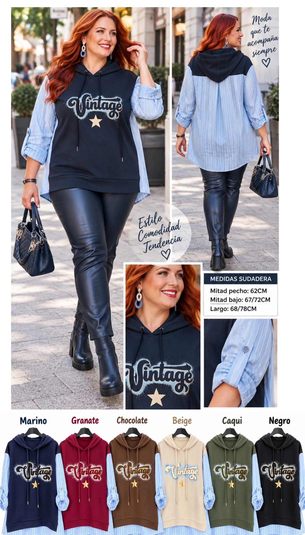Sudadera Camisera Mujer Talla grande