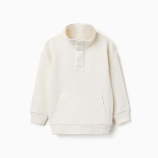 Sudadera Blanca Vestir Zippy