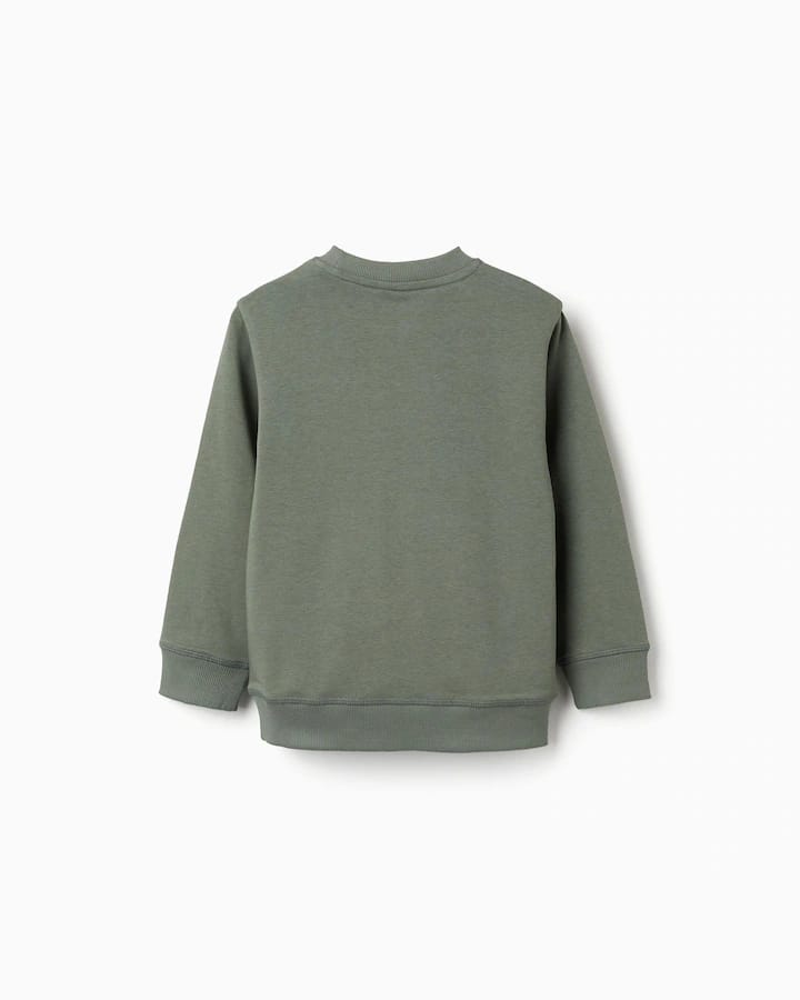 Sudadera Sin Felpa Verde Zippy - Imagen 2