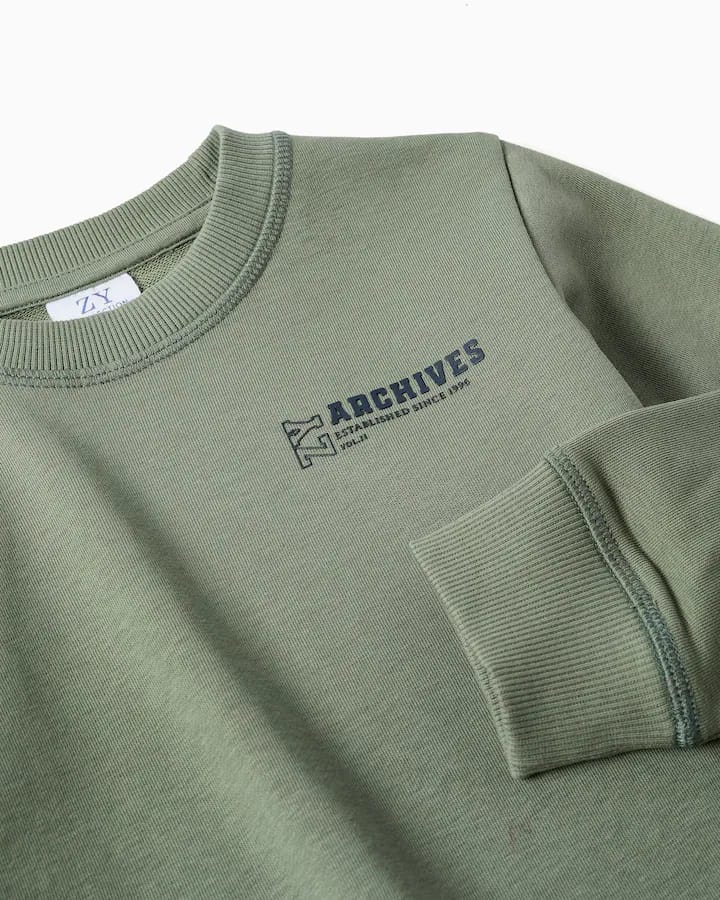 Sudadera Sin Felpa Verde Zippy - Imagen 3