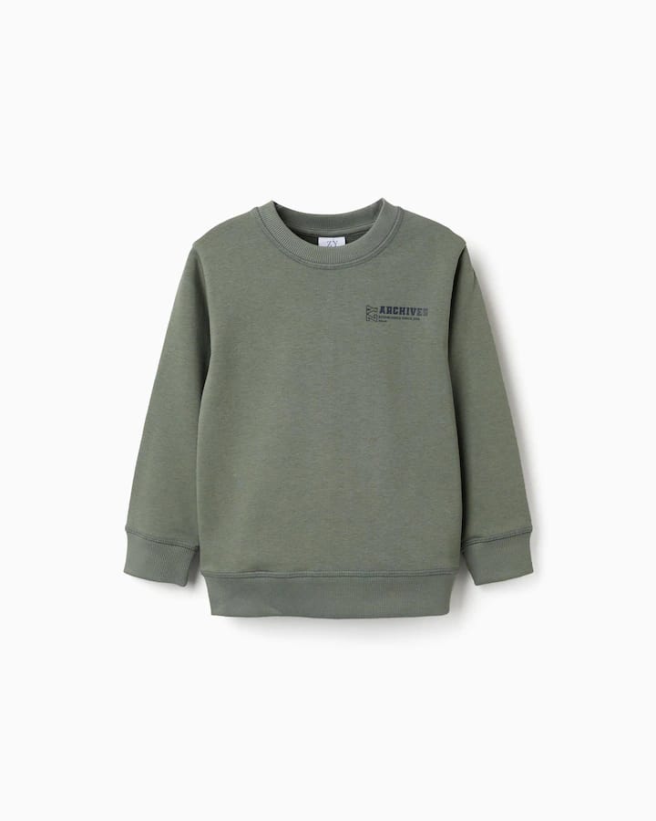 Sudadera Sin Felpa Verde Zippy