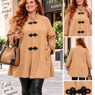 Chaqueta Evasé Antelina Mujer Talla Grande