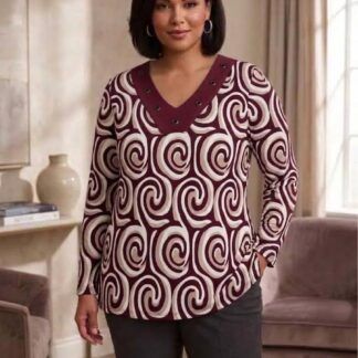 Blusa Estampada Mujer Talla Especial
