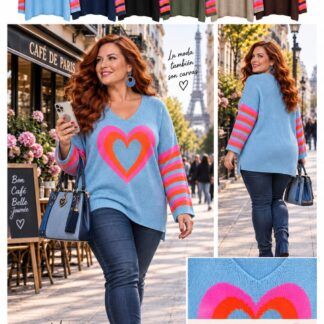 Jersey Corazones Talla Grande