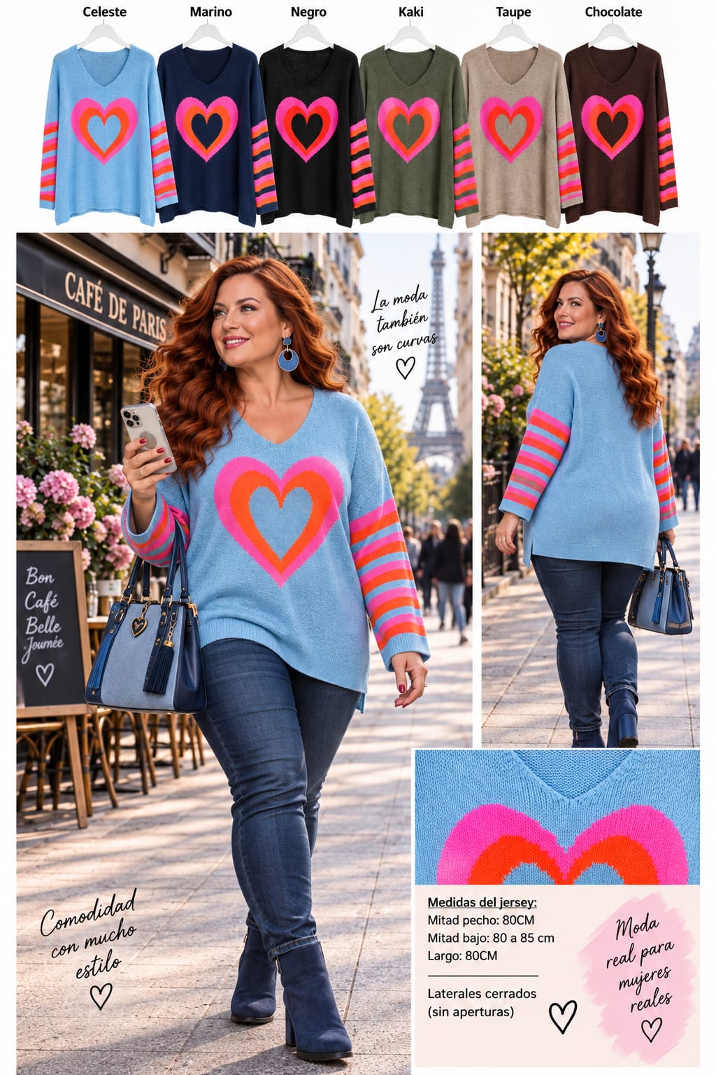 Jersey Corazones Talla Grande