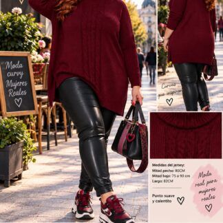Jersey Cuello Cisne Mujer Talla Grande