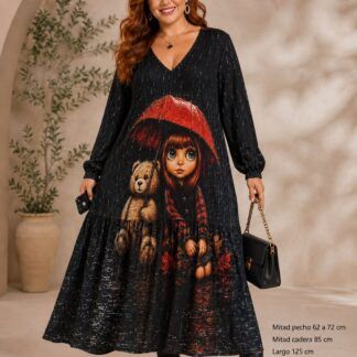 Vestido largo mujer talla grande