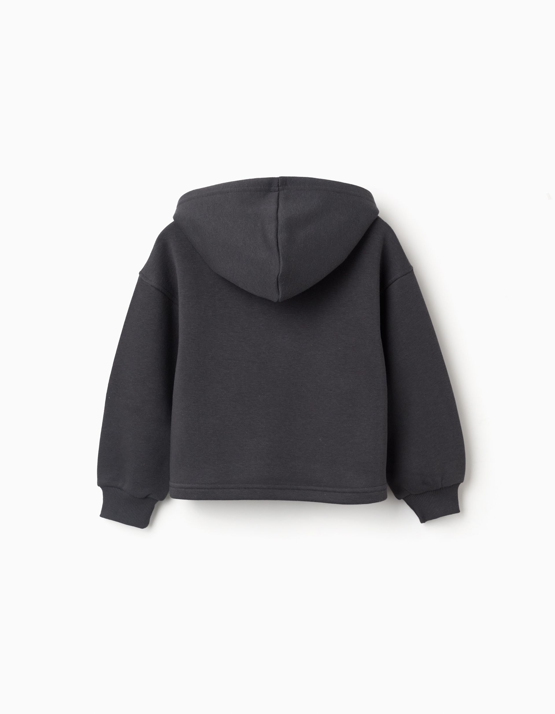 Sudadera Capucha Gris Niña Zippy - Imagen 3
