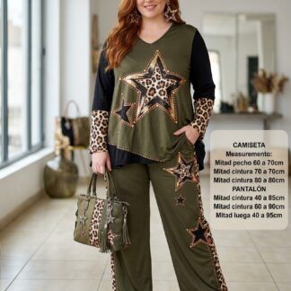 Conjunto Verde Estrella Talla grande