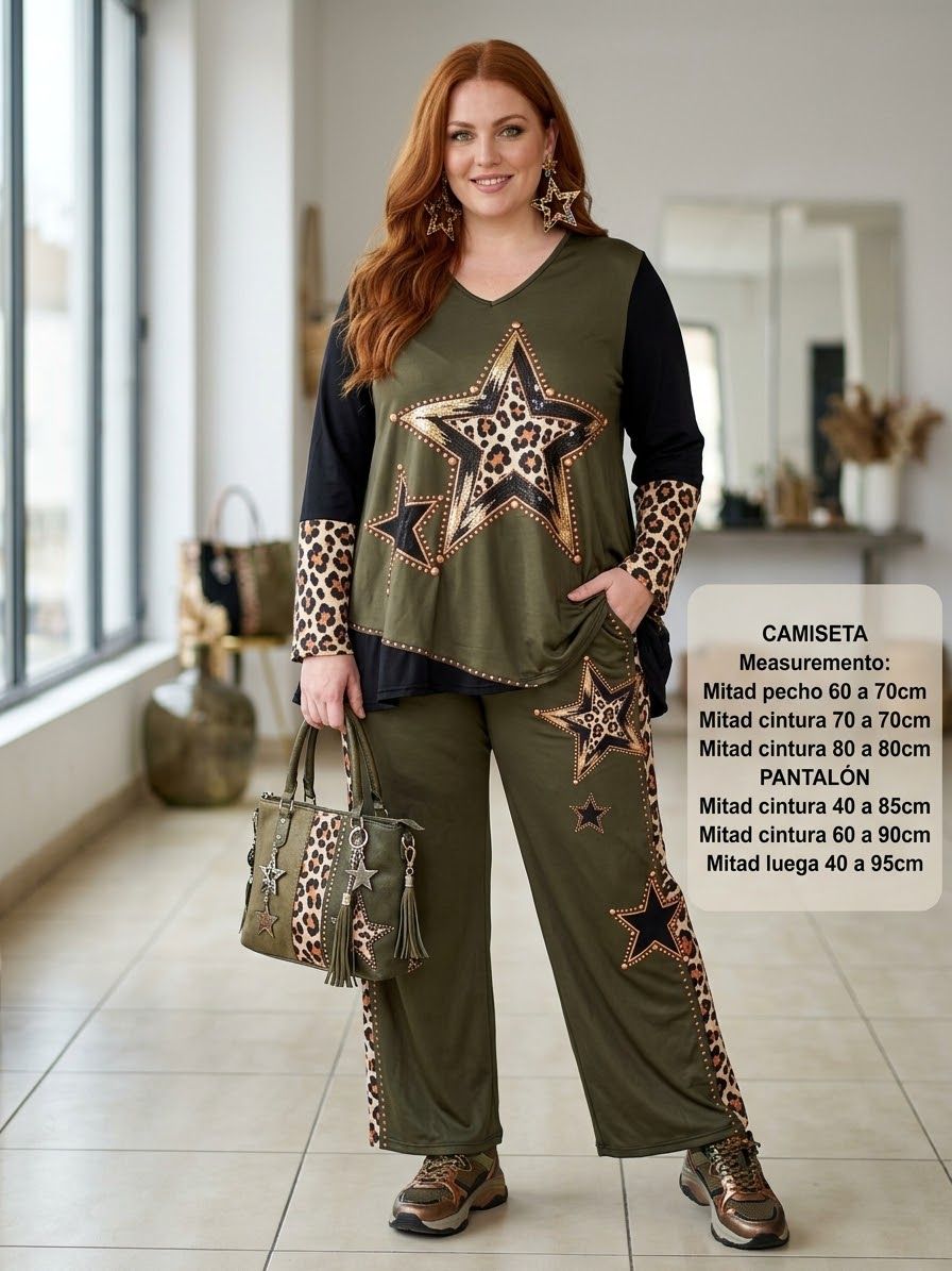 Conjunto Verde Estrella Talla grande