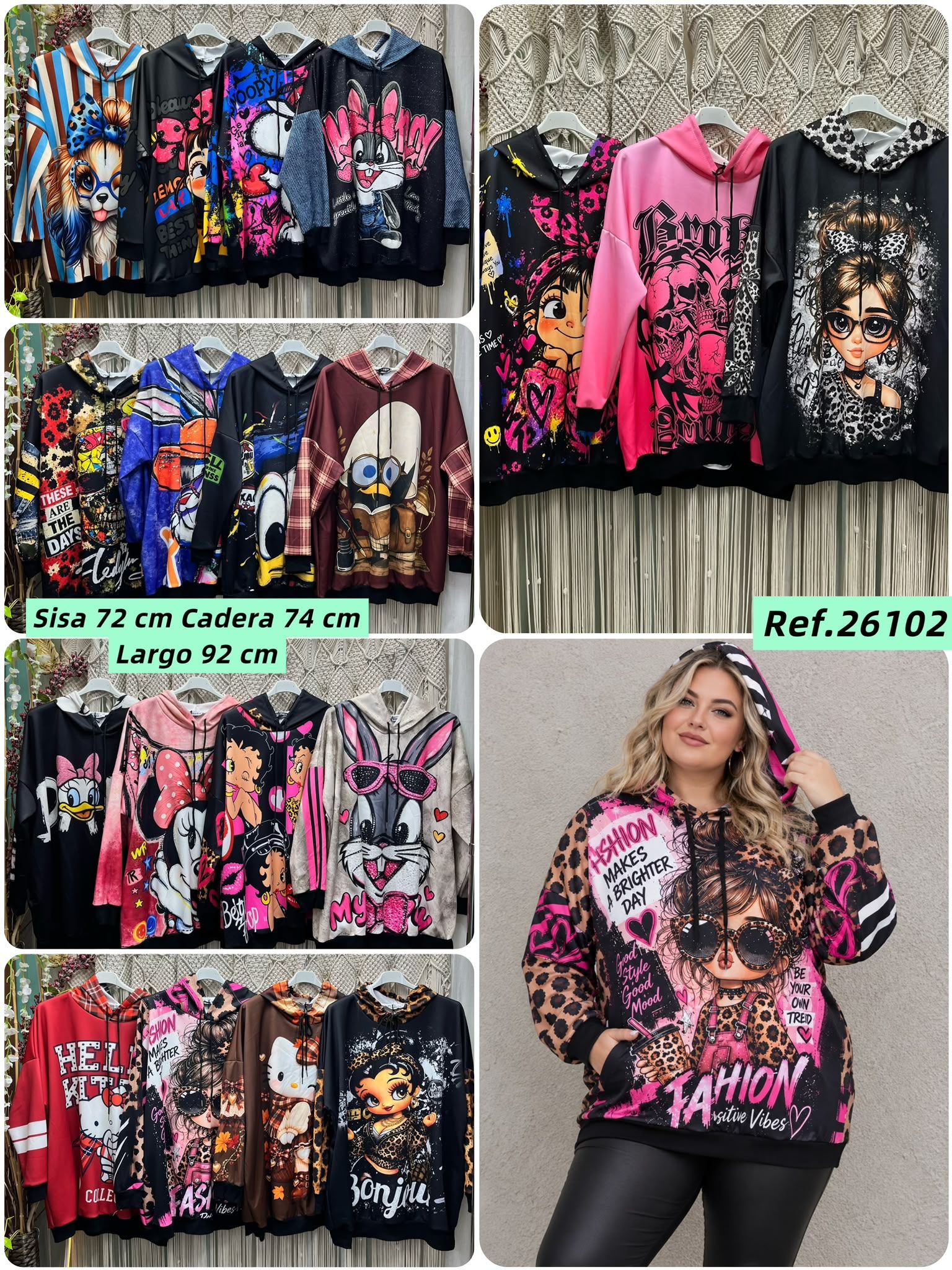 Sudaderas Variadas Mujer Talla grande