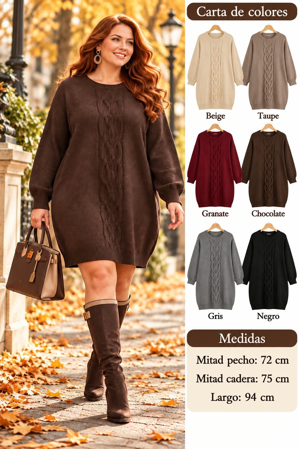 MiniVestido/Jersey Mujer Talla Grande