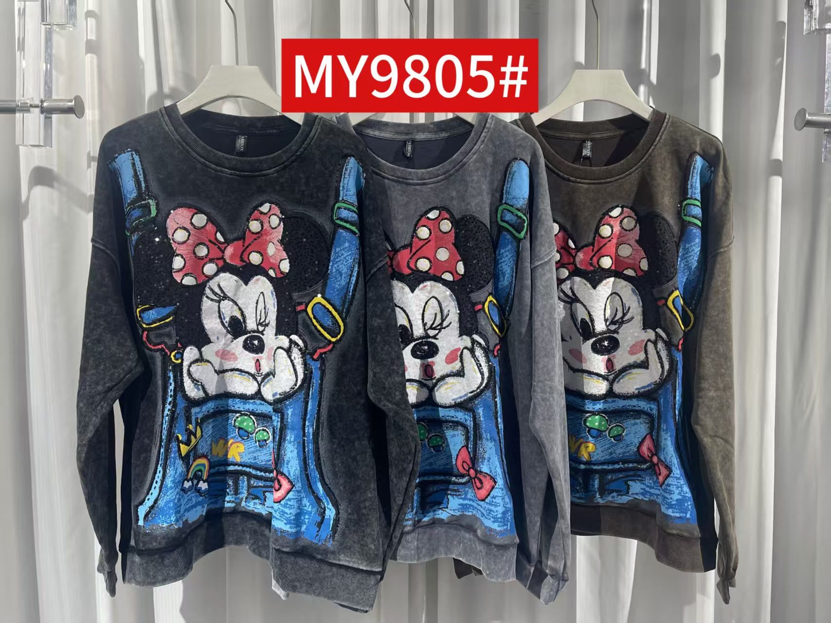 Sudadera Desgastada Minnie Tallas Grandes